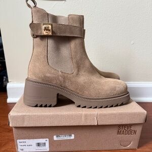 Brand New Never Used Steve Madden Suede Boots Size 10
